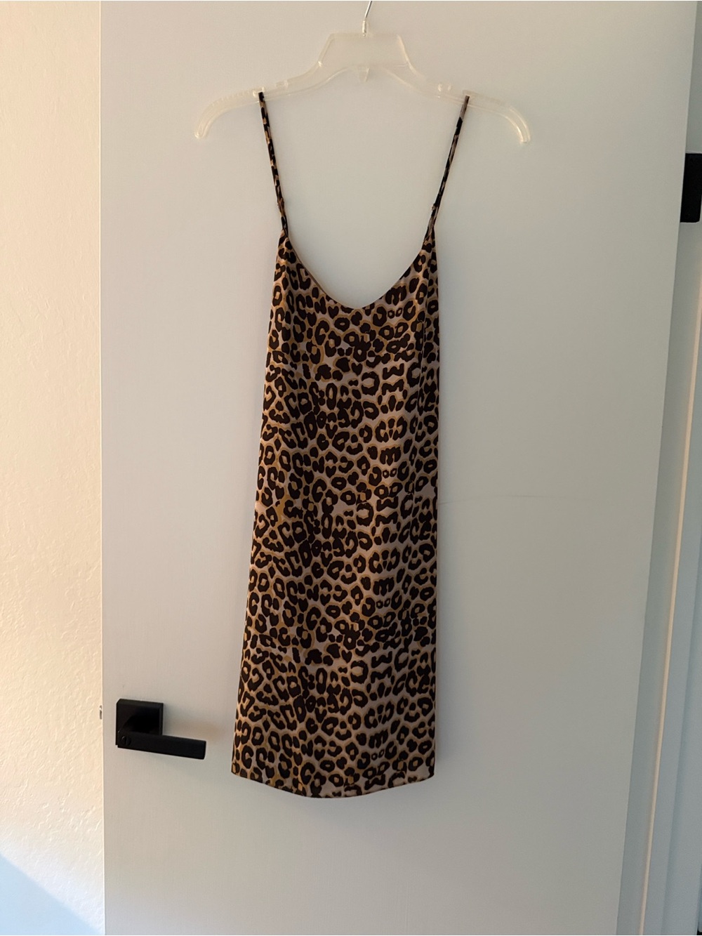 Rebecca Minkoff Leopard Print Mini Dress in Tan and Black